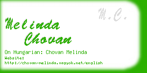melinda chovan business card